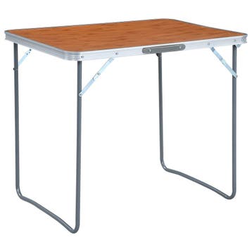 vidaXL Campingtafel inklapbaar met metalen frame 80x60 cm, Caravans en Kamperen, Kampeermeubelen, Verzenden, Nieuw