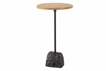 Ronde bijzettafel TRAYFUL 55cm Natuurlijk Mango Hout Massief, Huis en Inrichting, Tafels | Sidetables, Ophalen of Verzenden, Nieuw