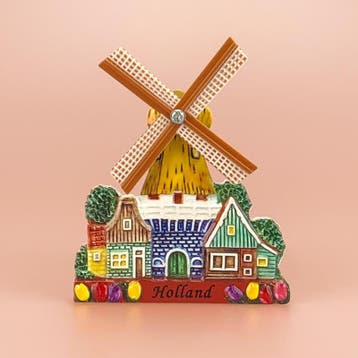 Magneet polyprint stellingmolen Holland - multicolor, Ophalen of Verzenden, Nieuw