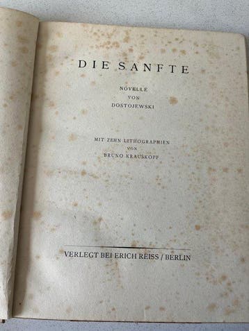 Dostojewski; Bruno Krauskopf - Die Sanfte - 1920
