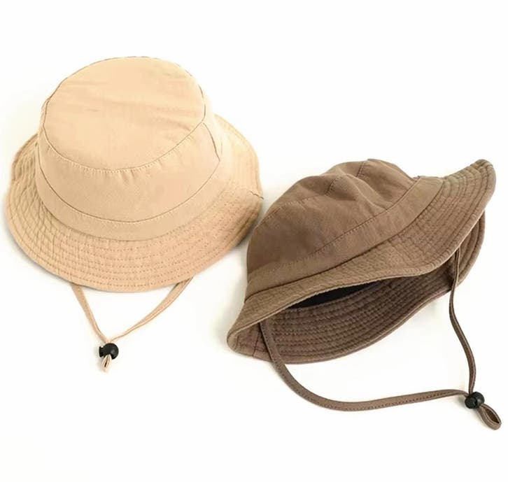 Kinder hoedje effen beige of bruin, Kinderen en Baby's, Babykleding | Petten en Hoeden, Jongetje of Meisje, Maat 56, Nieuw, Hoed