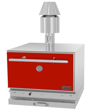 GGM Gastro | Houtskooloven - 710mm - rood | CHOE761 |, Verzenden, Nieuw in verpakking, Ovens, Magnetrons en Steamers