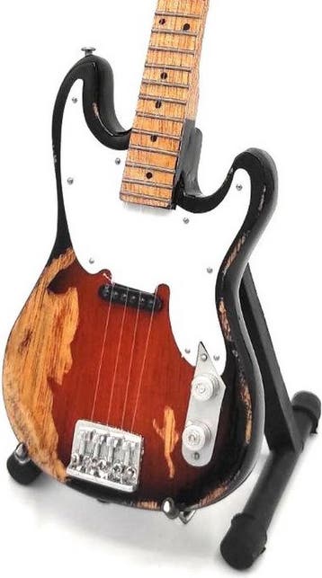 Miniatuur replica Fender basgitaar - Sting - The Police, Ophalen of Verzenden, Nieuw, Pop, Beeldje of Miniatuur