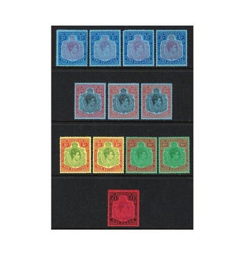 Bermuda 1938 - Koning George VI aardige groep, Gestempeld