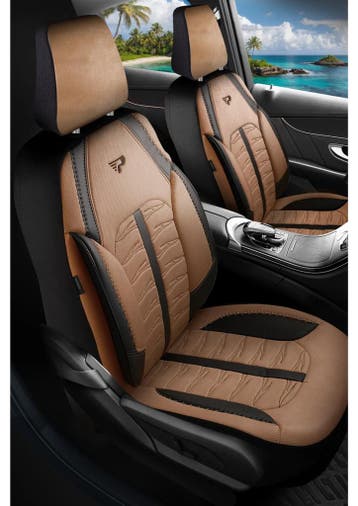 Sitzbezüge Barbados Serie  Camel Schwarz – Alcantara-Stoff –, Ophalen of Verzenden, Nieuw