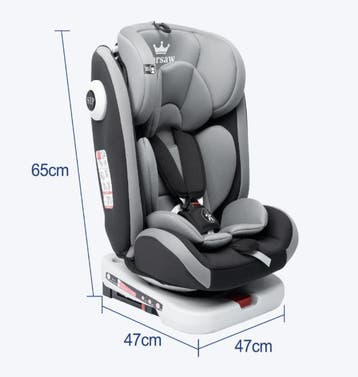 360° Draaibaar Kinderautostoeltje met ISOFIX en Top Tether, Verzenden, Nieuw