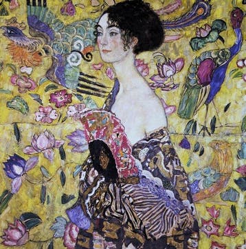 Gustav Klimt (1862-1918) - Dame mit Fächer, Antiek en Kunst