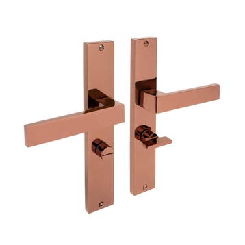 Lusso geveerd op schild wc 63/8 PVD glanzend brons - deur..., Ophalen of Verzenden, Nieuw, Overige materialen, Klink of Kruk