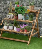 Opvouwbare Houten Plantenstandaard - 3 Etages - 101cm, Verzenden, Nieuw