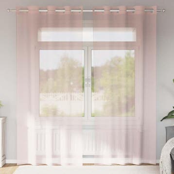 vidaXL Gordijnen voile met doorvoertules 2 st 140x245 cm, Verzenden, Nieuw