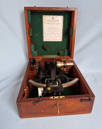 Vernier sextant - Hout - H. Hughes & Son Ltd. London -