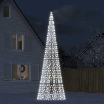 vidaXL LED-kerstboom 1534 LEDs koud wit 500 cm, Diversen, Kerst, Verzenden, Nieuw