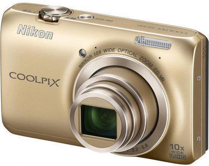Nikon Coolpix S6300 Digitale Compact Camera - Goud, Audio, Tv en Foto, Fotocamera's Digitaal, Zo goed als nieuw, Verzenden