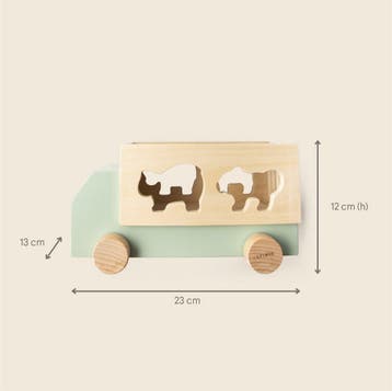 Trixie Houten Speelgoed - Dieren truck - Speelgoedauto -, Ophalen of Verzenden, Nieuw