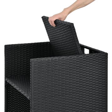 Polyrotan eetset - Baracoa XL - 11-delig - Zwart, Verzenden, Nieuw
