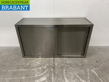 RVS Wandkast Kast 2 Schuifdeuren 120 cm Horeca, Ophalen of Verzenden, Gebruikt