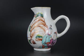 Kan - Porselein - Famille rose mandarin jug