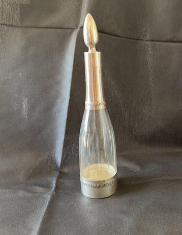 Karaf - .950 zilver, verre - einde 19°