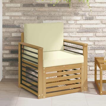 vidaXL Buiten bankenset Polyester Wit, Verzenden, Nieuw