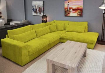 Hoekbank Terheijden - hoekbanken - Groen, Nieuw, 150 cm of meer, Stof, 250 tot 300 cm