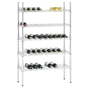 Wijnrek | Staal | 5 Niveaus (130x 75cl) | Verstelbaar |, Verzenden, Nieuw in verpakking