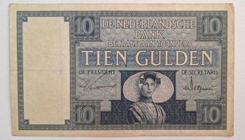 Nederland. - 10 Gulden - 1924 - Pick 43 (Zonder