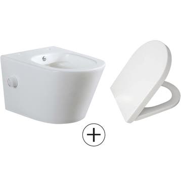 Wiesbaden Vesta Wandcloset Rimless met Bidetkraan -, Doe-het-zelf en Verbouw, Sanitair, Ophalen of Verzenden, Nieuw