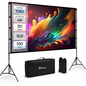 Lunaro Projectiescherm met statief – 100 inch, Verzenden, Handmatig, Nieuw