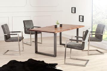 industrieele sledestoel LOFT vintage grijs met armleuning, Huis en Inrichting, Ophalen of Verzenden, Nieuw