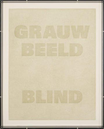 Rémy Zaugg (1943–2005) - GRAUW BEELD BLIND, Antiek en Kunst
