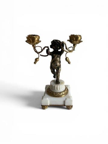 after Clodion - Kandelaber - Verguld brons, Gepatineerd, Antiek en Kunst