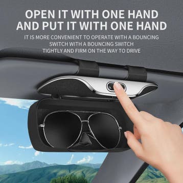 Multifunctionele Zonnebrilhouder & Brillenkoker voor Auto -, Verzenden, Nieuw