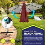 Zweefparasol - Tuinparasol - Parasol 300 cm - Met voet - Met, Tuin en Terras, Parasols, Verzenden, Zo goed als nieuw