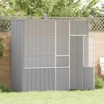 vidaXL Vogelkooi 215x78x200 cm gegalvaniseerd staal grijs, Verzenden, Nieuw