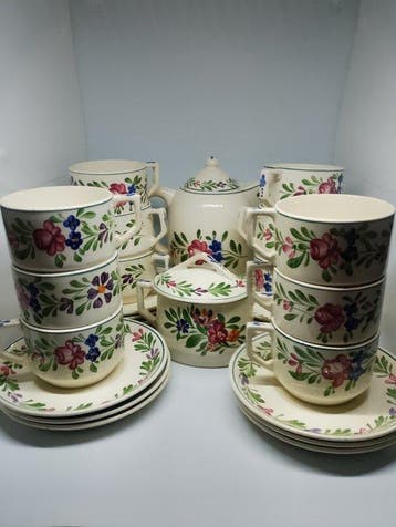 Rusticana Sarreguemines - Koffieservies voor 12 (26) -