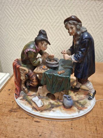 sculptuur, Scène de genre – Thuringe – circa 1900 – marque