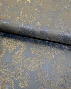 Luxe Jacquard Voering Beige/Blauw, Nieuw, Blauw