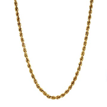 Gouden vintage koord collier 18 krt, Ophalen of Verzenden, Nieuw