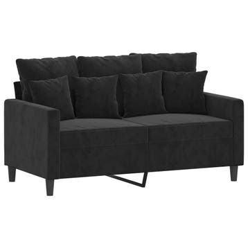 Loveseat Zwart Fluweel | 41% Korting | B-keuze, Overige materialen, Tweepersoons, 75 tot 100 cm, Ophalen of Verzenden