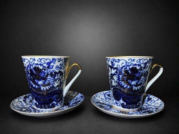 Lomonosov Imperial Porcelain Factory - Kop en schotel -
