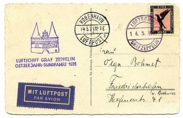Duitse Rijk 1931 - Zeppelin LZ 127 : Ostseejahr Rundfahrt -, Gestempeld