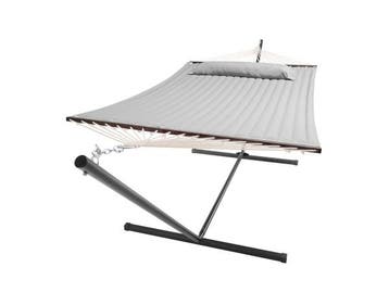 Veiling -  Hangmat - Lichtgrijs - Incl. Onderstel & Kussen, Nieuw