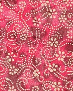 Katoen Batik Bloem Roze/Zand, Nieuw, Roze