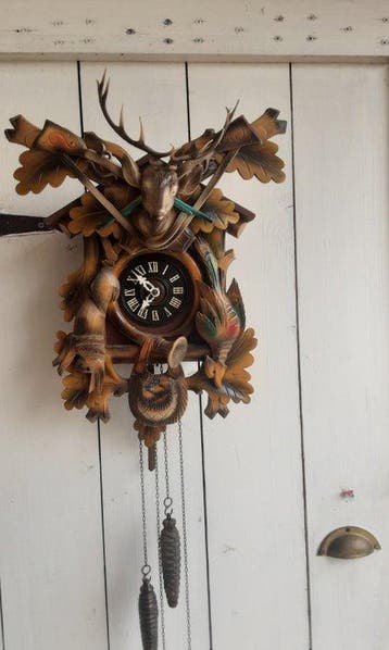 Koekoeksklok - Hout, Messing - 1950-1960, Antiek en Kunst