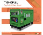 Energy 13,2 kVA 32A Generator T12000FULL diesel op voorraad, Nieuw, 10 tot 30 kVA, Dieselolie, Elektrisch startend