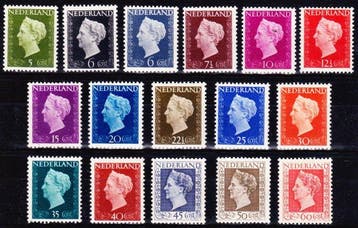 Nederland 1948/1969 - Wilhelmina en Juliana complete, Gestempeld