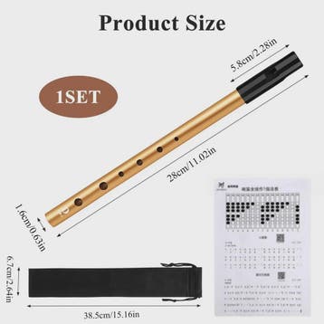 Miwayer Ierse Tin Whistle - 6 Gaten Fluit in C/D Toets - Fol, Verzenden, Nieuw