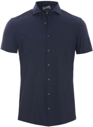 Pure Short Sleeve The Functional Shirt Navy maat 38 Heren, Kleding | Heren, Verzenden, Nieuw, Blauw, Pure