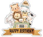25-delige Jungle Safari Themafeest taart- en cupcake topper, Verzenden, Nieuw, Taarten of Cupcakes, Versiering