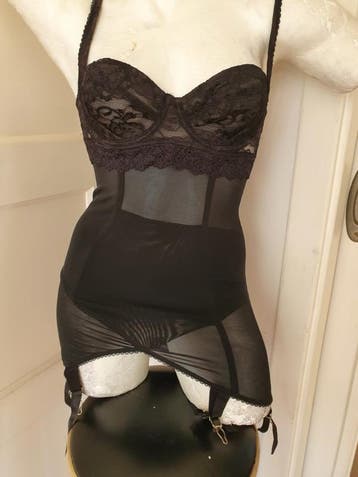 Kiss me Deadly, Black Lace Corselette., Kleding | Dames, Ondergoed en Lingerie, Verzenden